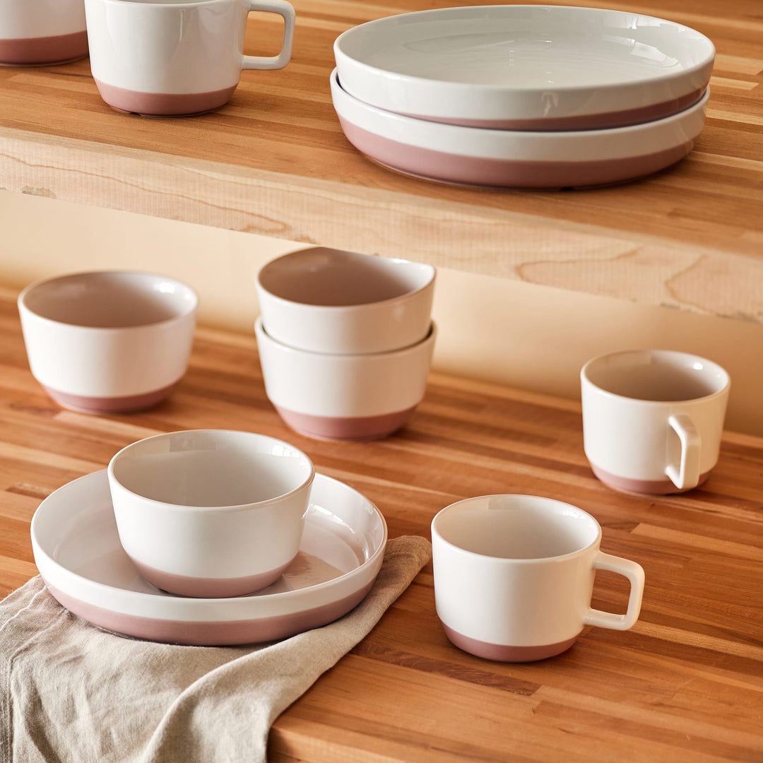 Stackable designs keep your dinnerware organized and save space in your pantry