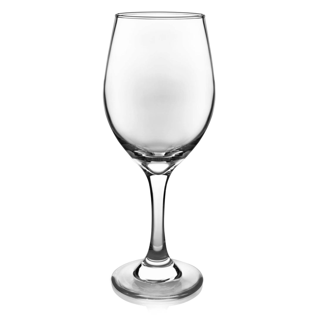 Includes 4, 11-ounce white wine glasses (3.13-inch diameter by 7.88-inch height)