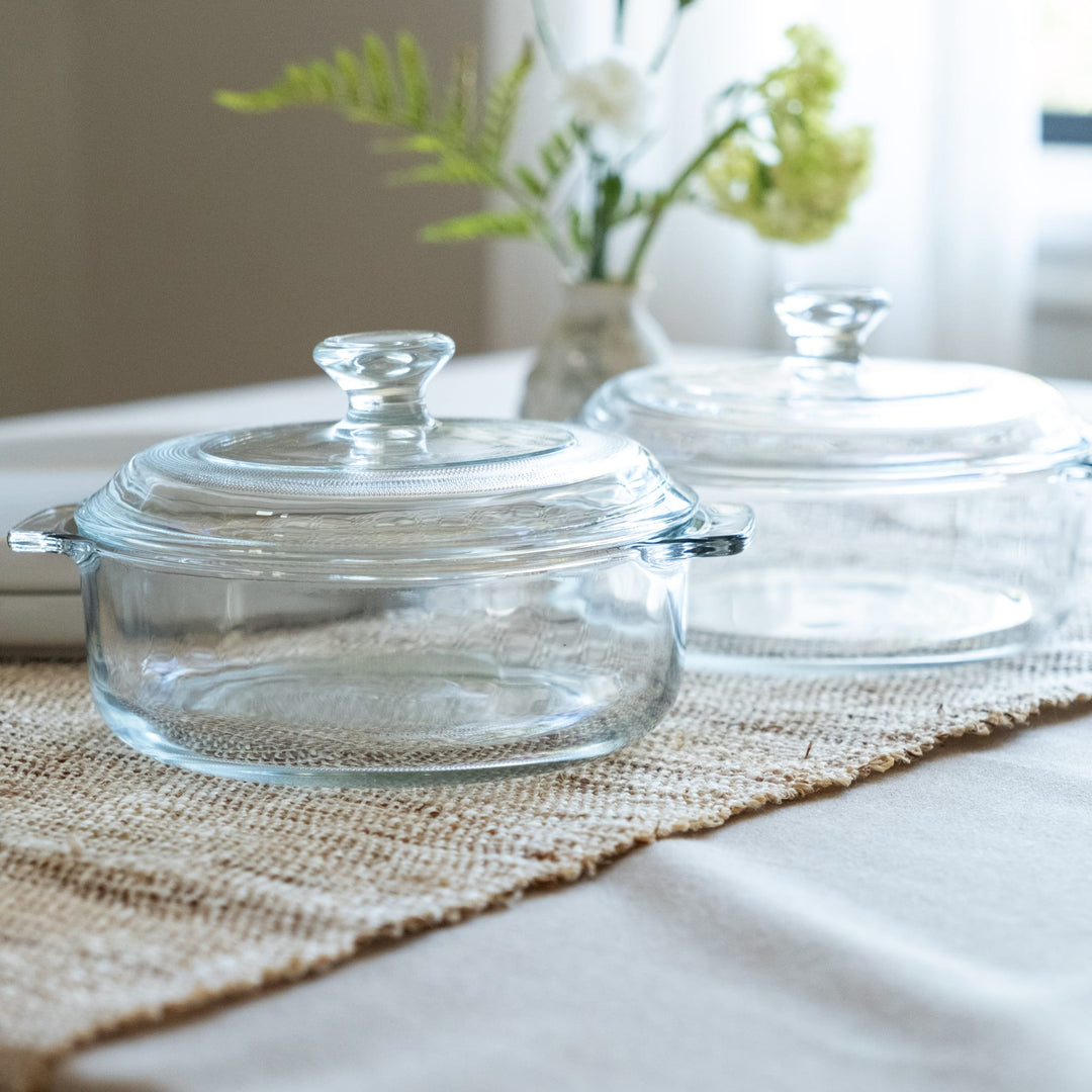 Crafted from lead free soda lime glass, this set offers a sustainable alternative without compromising on quality or style. Engineered for durability, this versatile set is ideal for baking, serving, and storing leftovers from any occasion