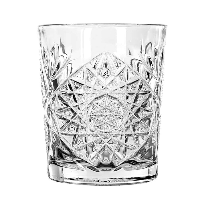Includes 4, 12-ounce double old fashioned glasses (3.5-inch diameter x 4.1-inch height)