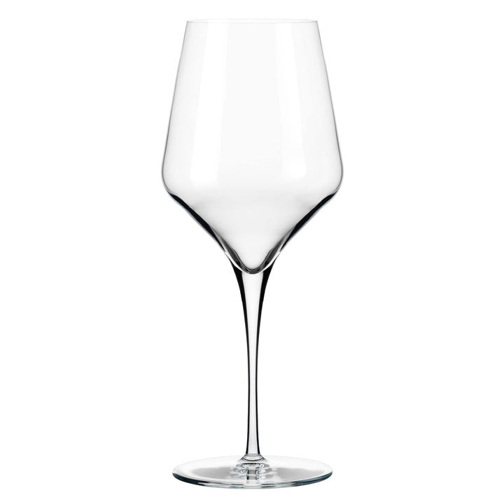 All-purpose wine glass is designed for impeccable balance in the hand and features sheer rims, thin walls and light weight