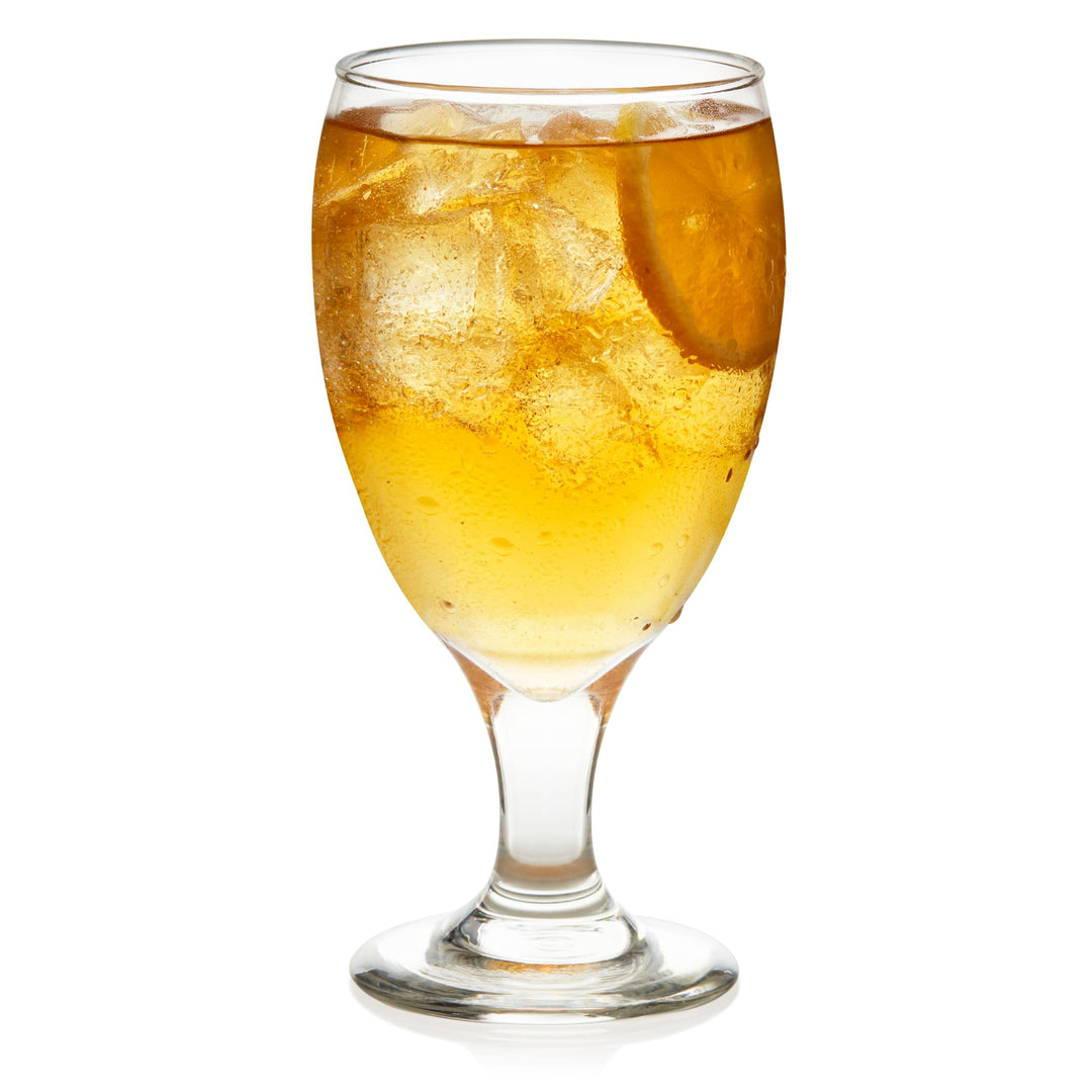 All-purpose glass works equally well with iced tea, lemonade or sangria