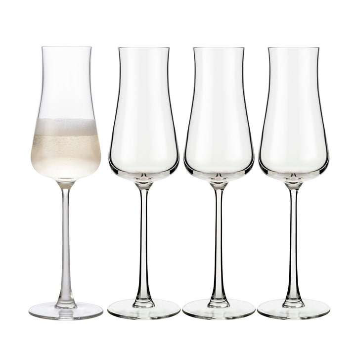 Flute glasses are ideal for Champagne and sparkling beverages of all kinds