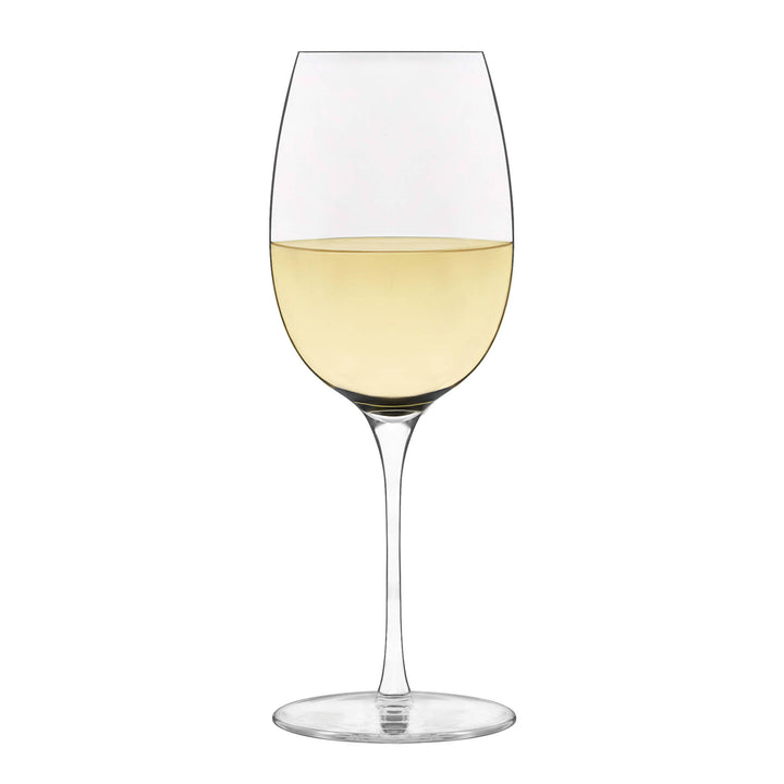 Easy-to-hold and swirl set of four 13.25-ounce white wine glasses — perfect for Chardonnay, Sauvignon Blanc, Pinot Grigio, Riesling, and more