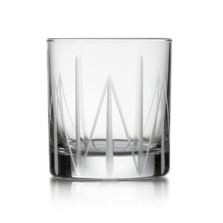 Includes four 11-ounce double old-fashioned rocks glasses (3.25-inch diameter by 3.5-inch height)