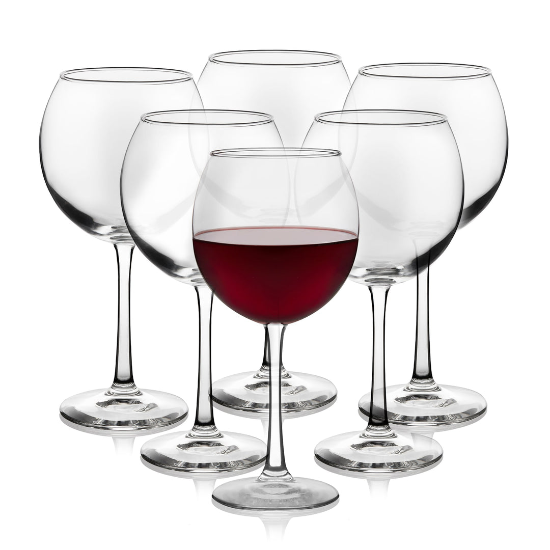 Deep-bowled balloon design allows gentle swirling and enhances aroma and flavor profile for the ideal red wine glass, perfect for hosting discerning guests or just enjoying a little "me time"