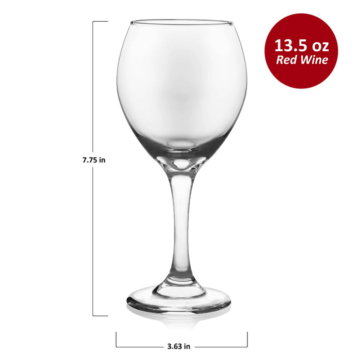 Lead Free: Our lead free wine glasses set of 4, are durable and dishwasher safe; place these dishwasher safe wine glasses in the dishwasher for a quick and easy clean up