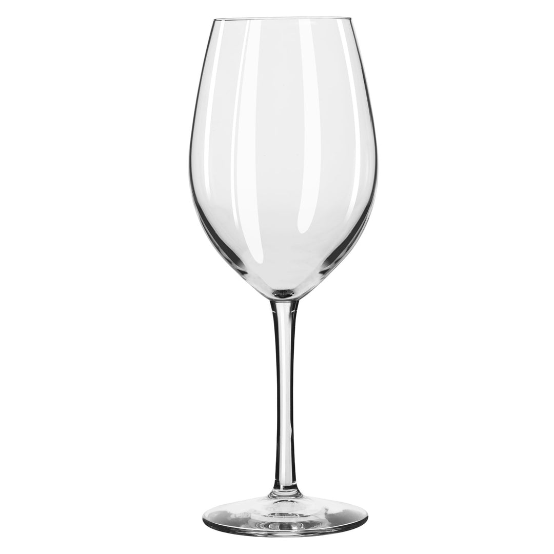 Includes 6, 17-ounce wine glasses (3.5-inch diameter x 9.25-inch height)