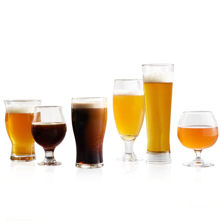 Specialized glassware enhances the distinct taste of every beer, delighting both connoisseurs and casual enthusiasts