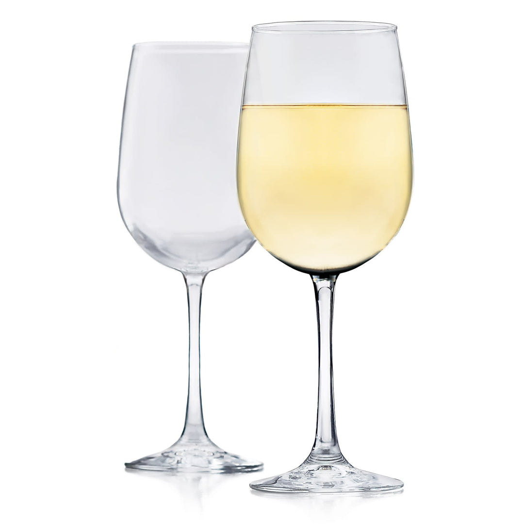 Narrow design, elegant stem, and sparkling clear glass combine for the ideal white wine glass, perfect for hosting discerning guests or just enjoying a little "me time"