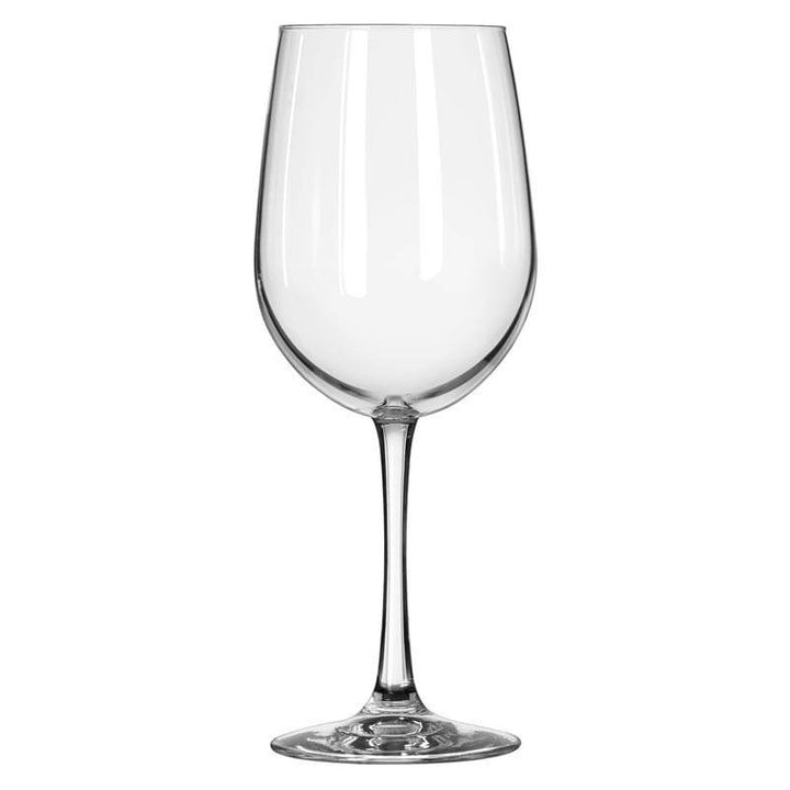 Tall, large capacity wine glass has all-purpose shape suited to any varietal