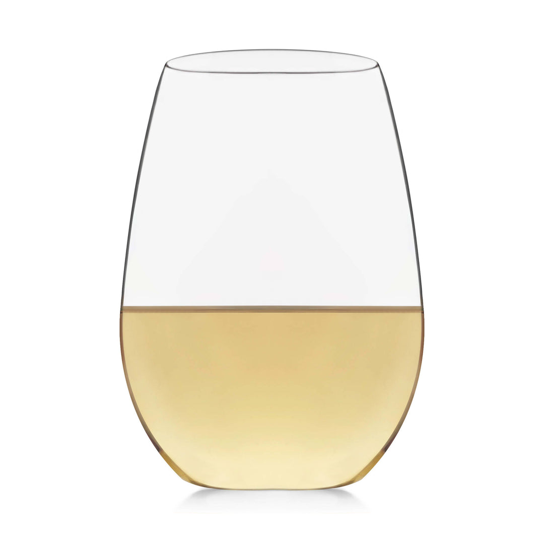 Easy-to-hold and swirl set of four 21-ounce stemless white wine glasses — perfect for Chardonnay, Sauvignon Blanc, Pinot Grigio, Riesling, and more