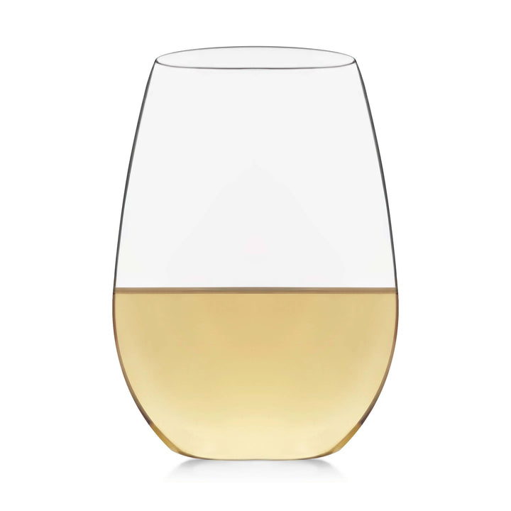 Easy-to-hold and swirl set of four 21-ounce stemless white wine glasses — perfect for Chardonnay, Sauvignon Blanc, Pinot Grigio, Riesling, and more