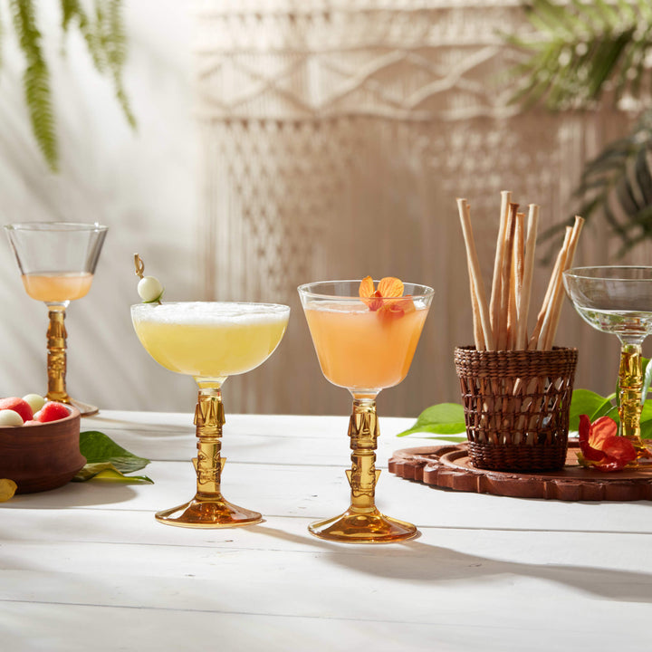 Inspired by the Polynesian-style bars and restaurants of the 1950s and ’60s; mix with the other shapes of the Tiki collection