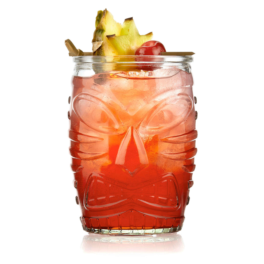 All-purpose rocks glass is perfect for mixing tiki cocktails or non-alcoholic juices and soft drinks