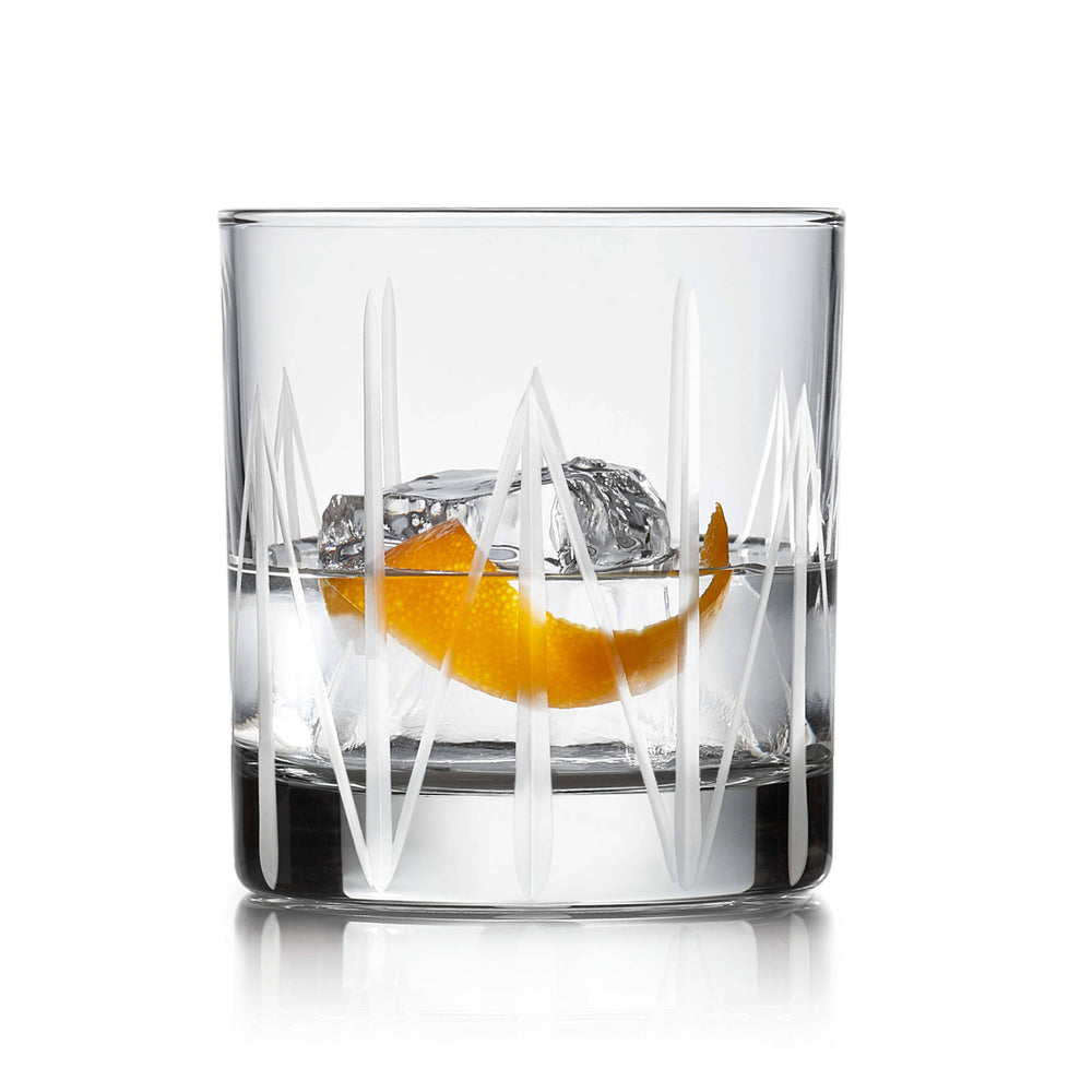Inspired by Art Deco influences, this cut glassware set is a modern take on classic style and the perfect accent for dinner parties, cocktail hours, or everyday use