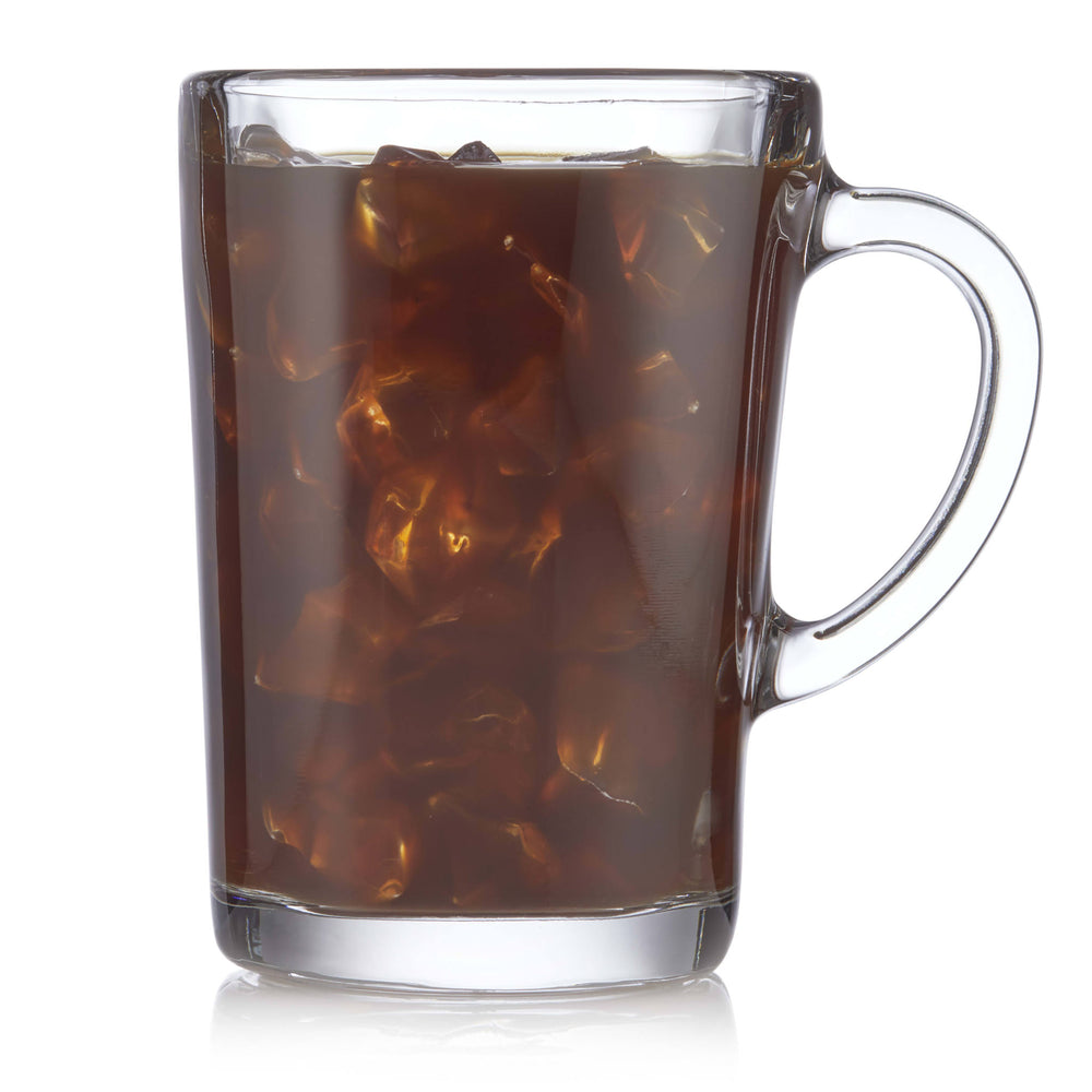 Tall glass mug is a versatile choice for warm beverages including coffee, tea, lattes and more