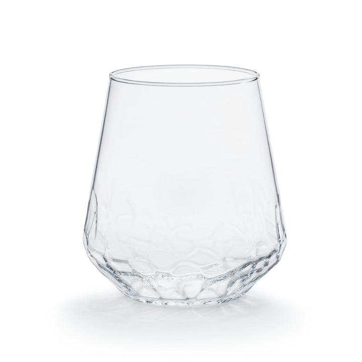 Libbey Hammered Base All-Purpose Stemless Verre à vin, 17,75 onces, Lot de 8