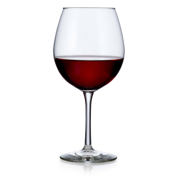 Deep-bowled red wine glass combines simplicity and style for serving bolder varietals