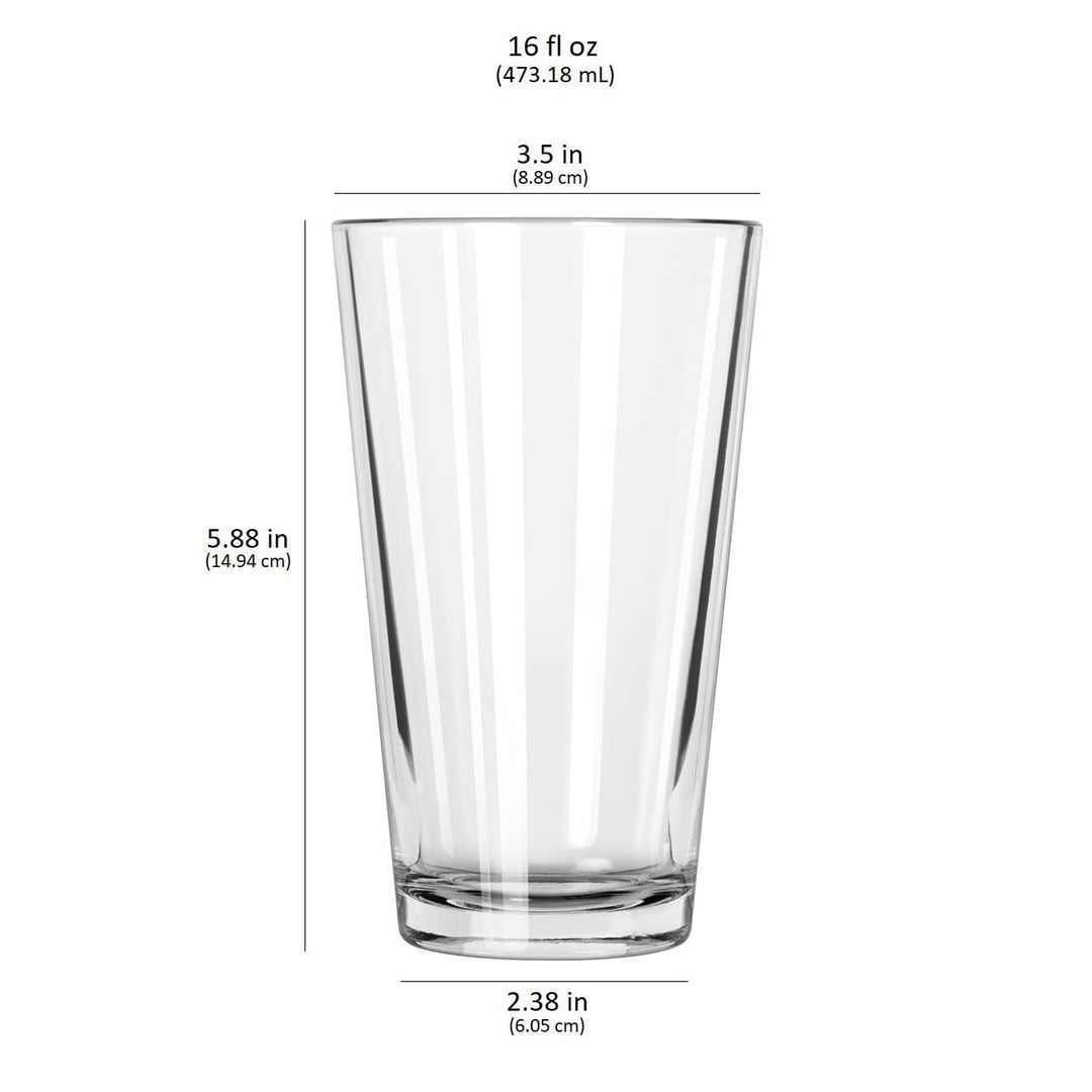 Includes 6, 16-ounce cooler glasses (3.5-inch diameter x 5.9-inch height)
