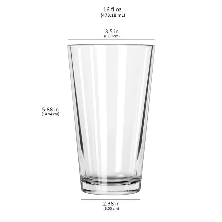Includes 6, 16-ounce cooler glasses (3.5-inch diameter x 5.9-inch height)