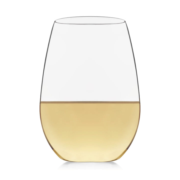 Easy-to-hold and swirl set of four 21-ounce stemless white wine glasses — perfect for Chardonnay, Sauvignon Blanc, Pinot Grigio, Riesling, and more