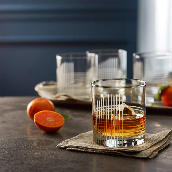 Versatile set of glasses coordinates easily with your existing barware, making a beautiful addition to your home collection