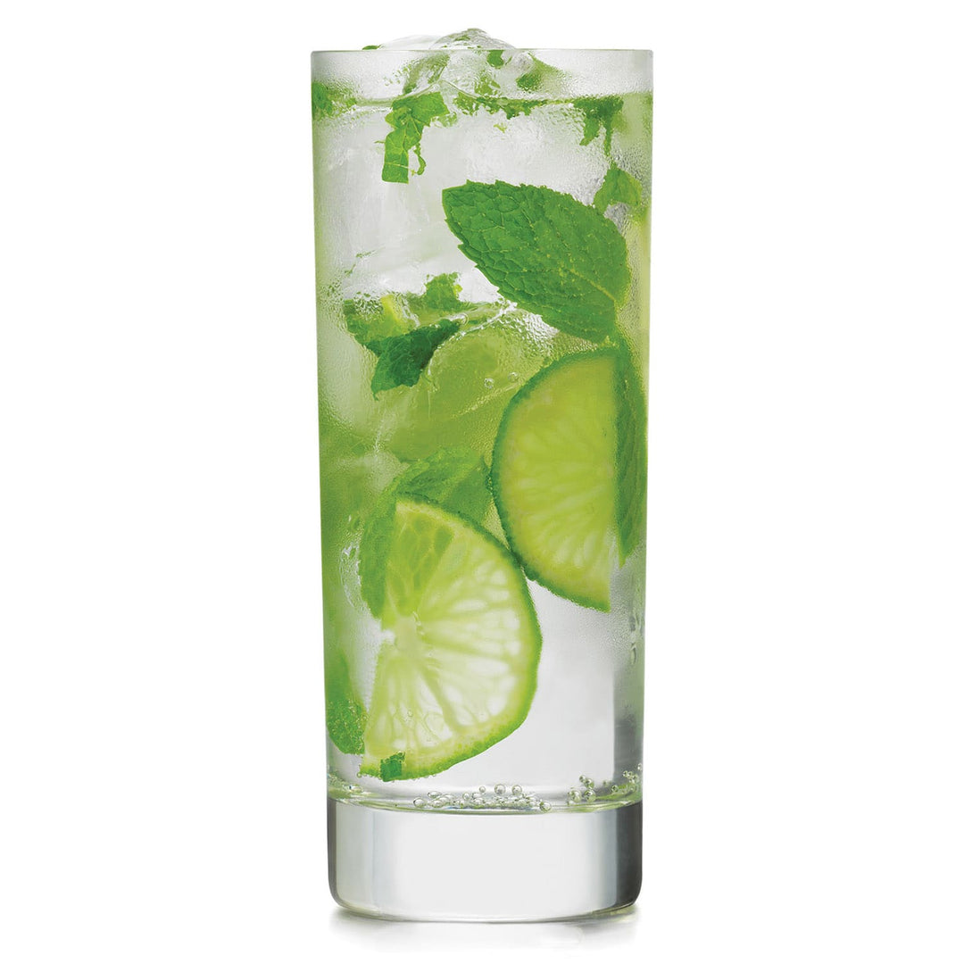 Modern, versatile beverage glasses add sophisticated flair to your tabletop .