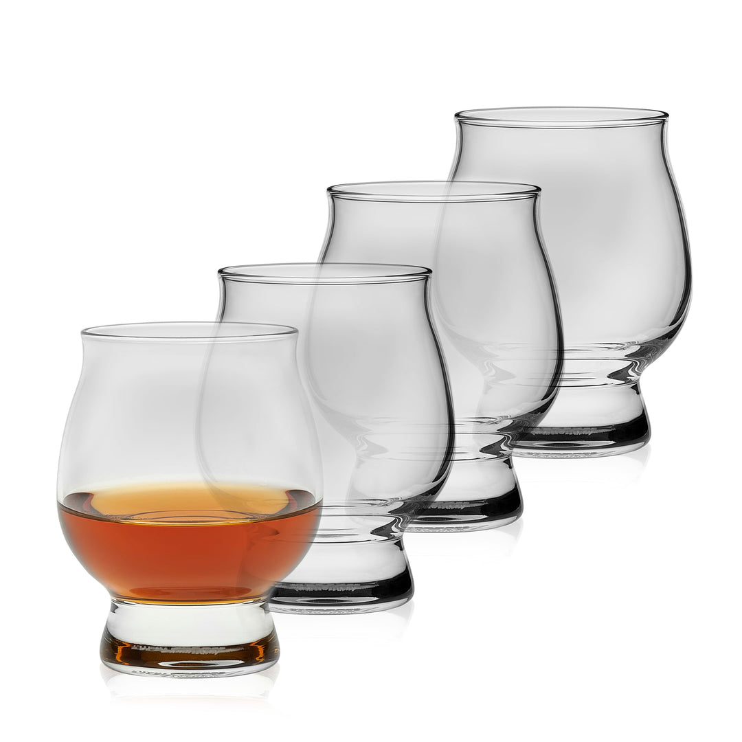 Bourbon tasting glasses designed with Kentucky’s master distillers to swirl, smell and taste the richness of bourbon