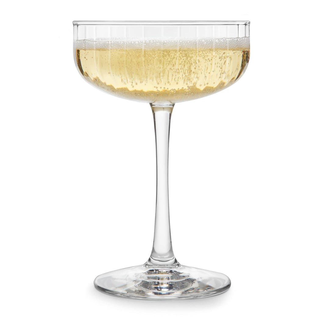 Verres à cocktail Libbey Paneled Coupe, 8,5 onces, lot de 4