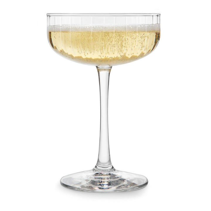 Verres à cocktail Libbey Paneled Coupe, 8,5 onces, lot de 4