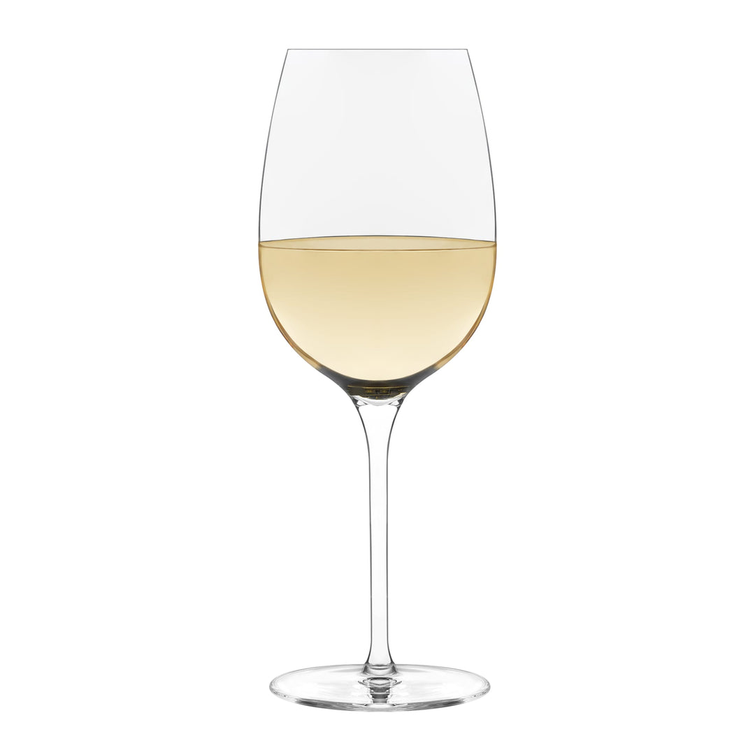 All-purpose stemware set for everyday use, casual dining, parties, and entertaining — includes four 16-ounce stemmed wine glasses (3.37-inch diameter by 9.03-inch height)