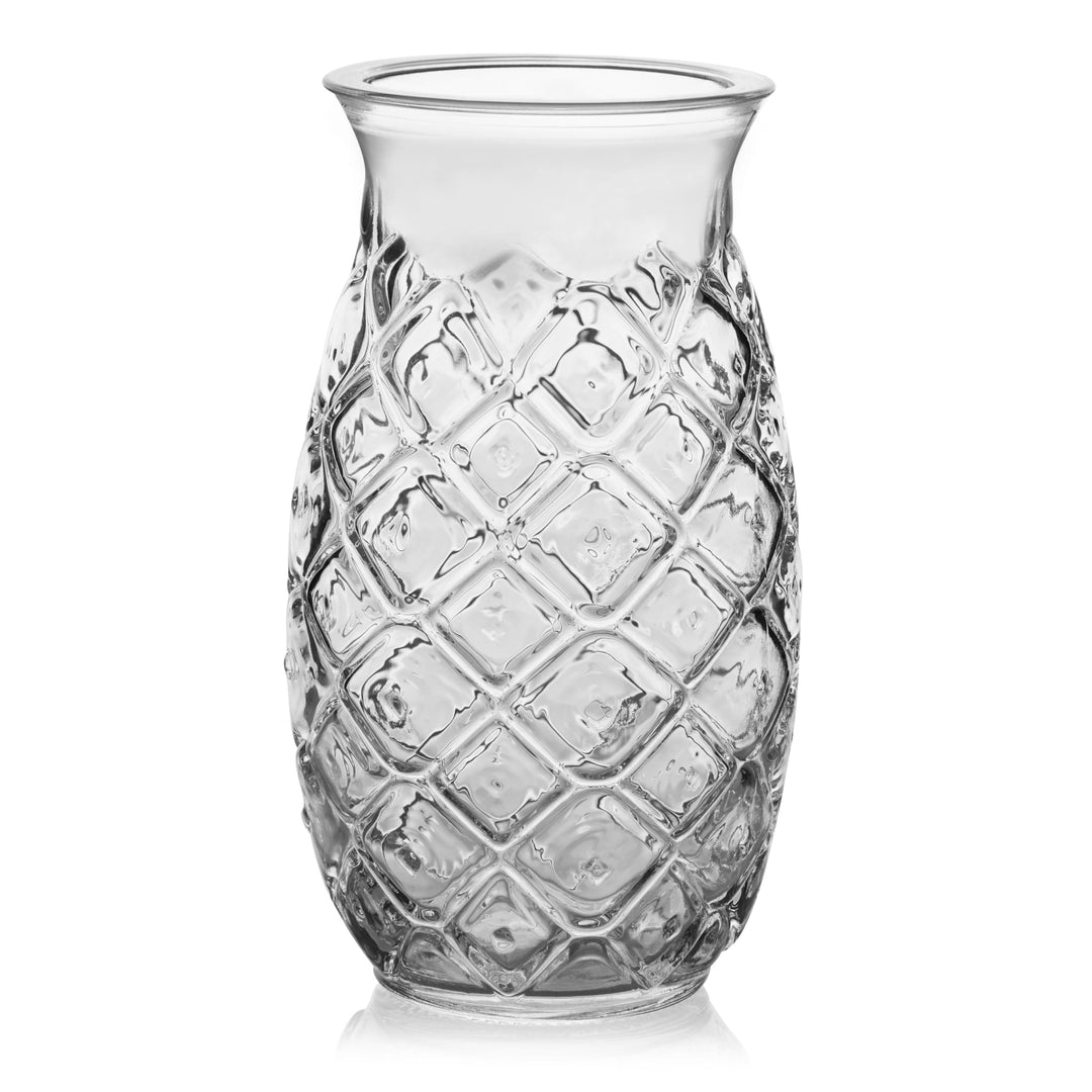 Libbey Tiki Pineapple Glasses, 17 ounce, Set of 4