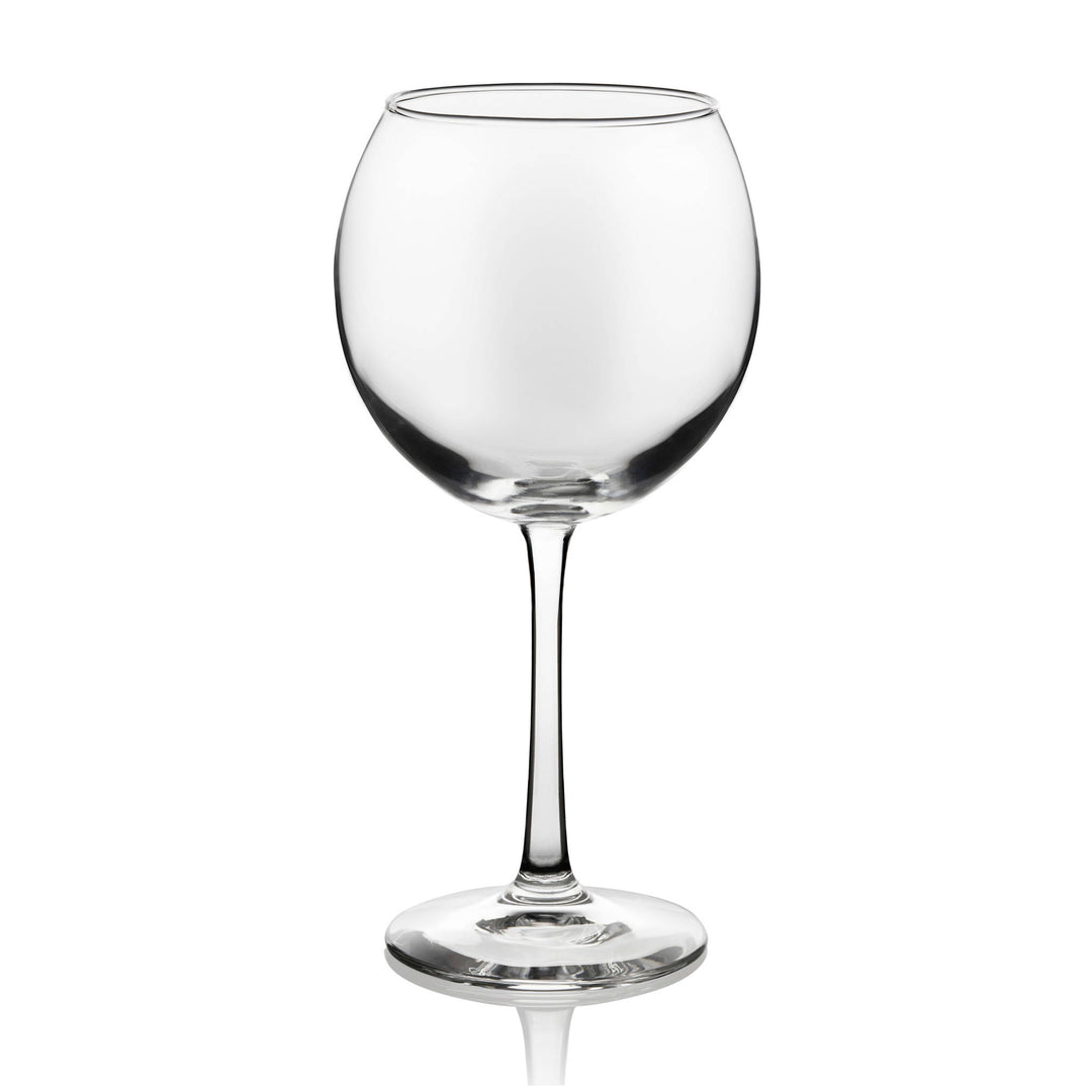 Includes 8, 18.25-ounce red wine glasses
