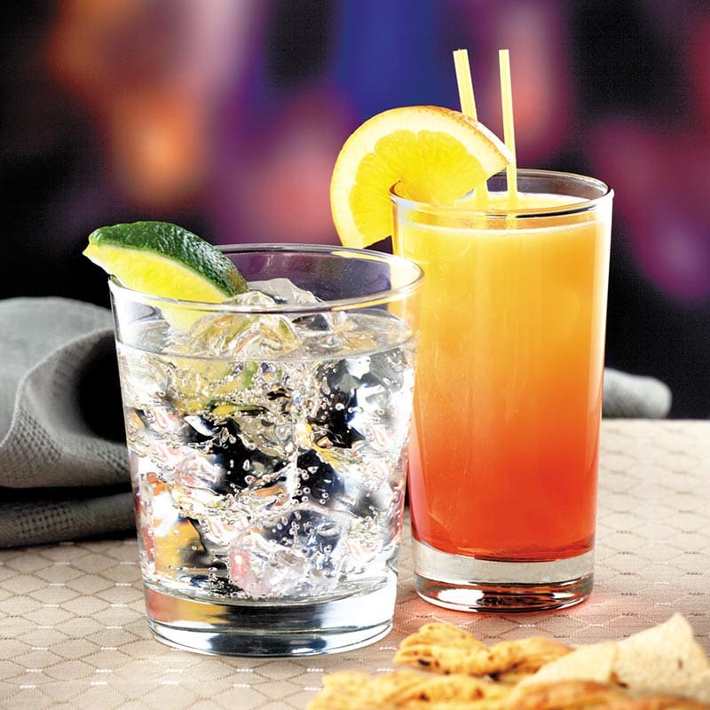 Includes 24, 8 ounce highball glasses (2.625 inch diameter x 4.625 inch height)