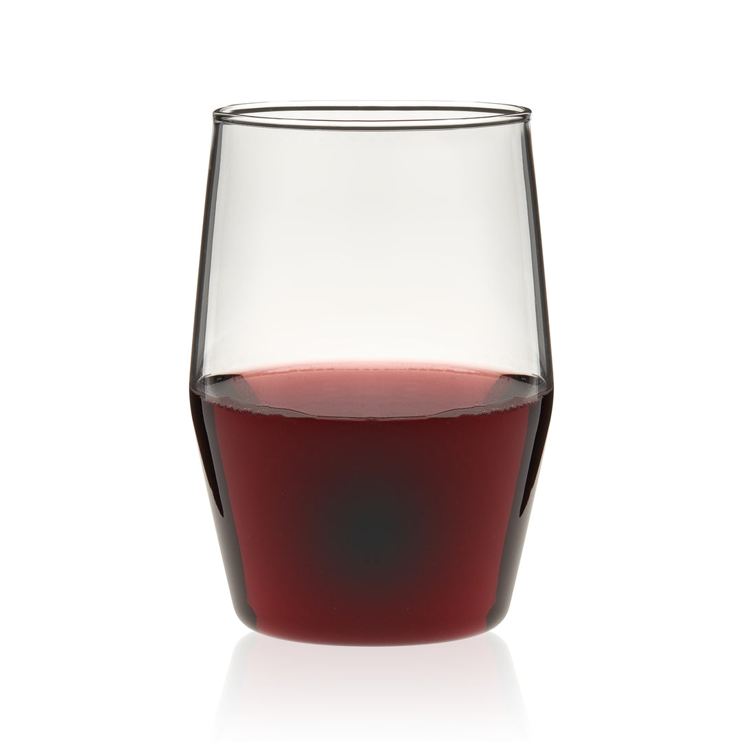 Handmade drinking glasses with unique ovular design — eight 17-ounce tumblers