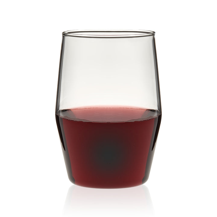 Handmade drinking glasses with unique ovular design — eight 17-ounce tumblers