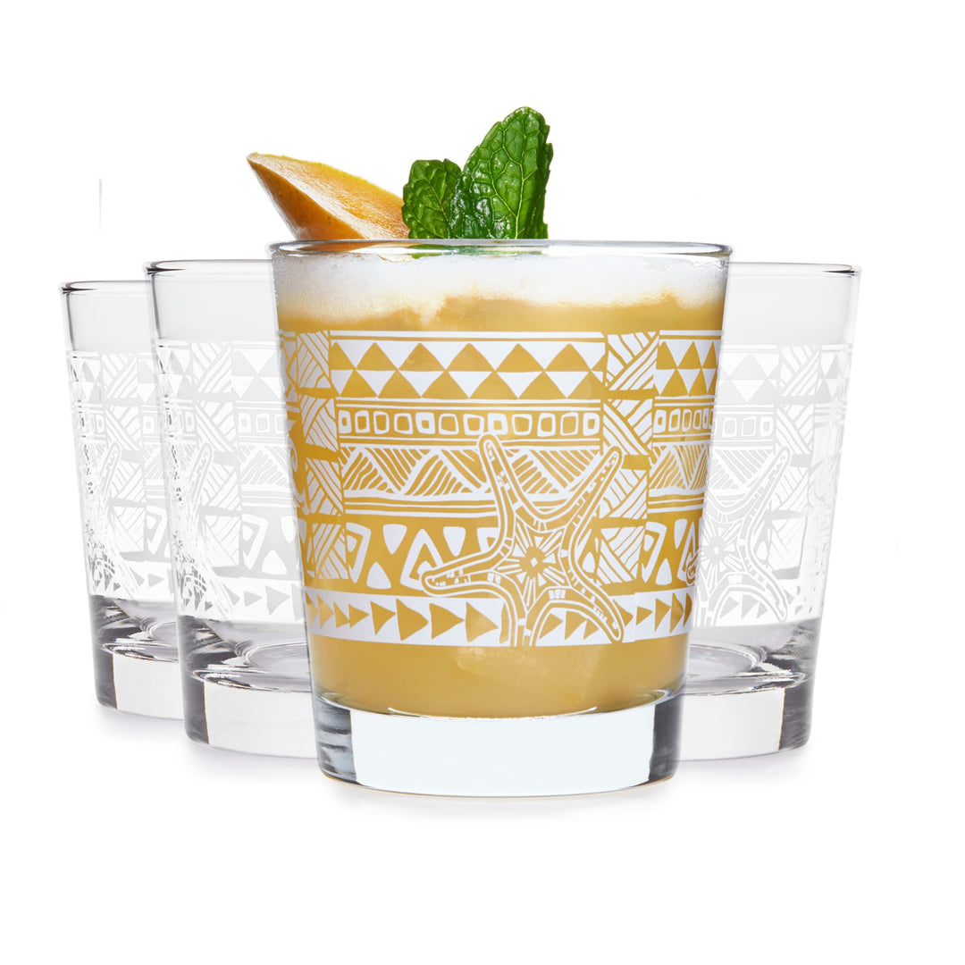 Vintage-style tiki rocks glasses add the perfect amount of Pacific Island culture to your next summer celebration or tropical party