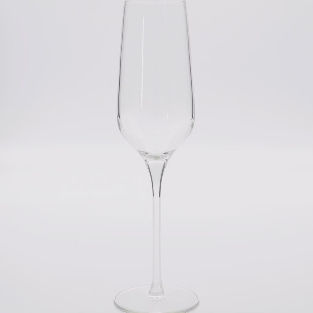 Libbey 228 Stemless Champagne Flutes Glass, 8.5 Oz 12 Piece Elegant Fluted  Glassware, Clear Flutes Champagne Glass
