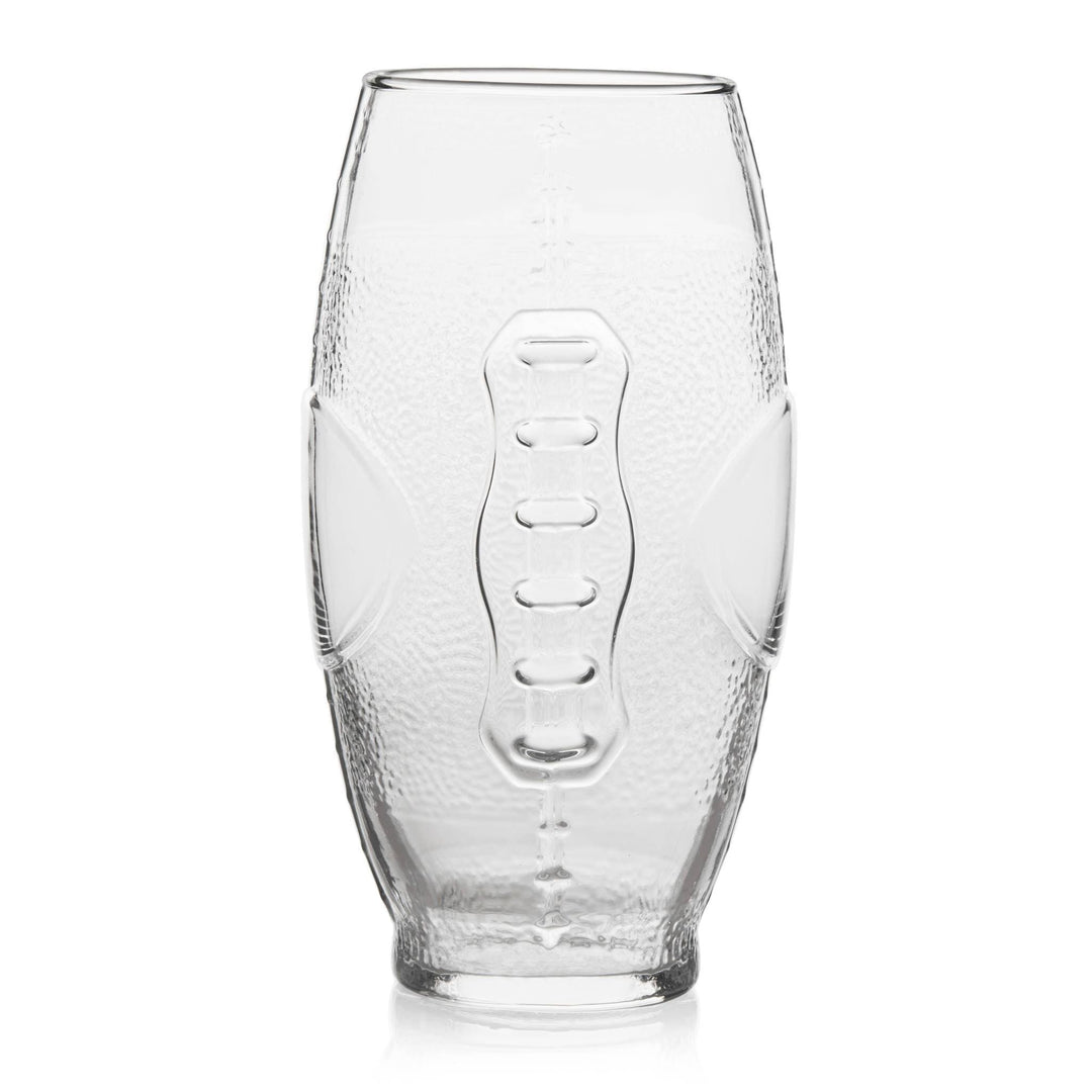 Includes 8, 23-ounce football-shaped tumblers